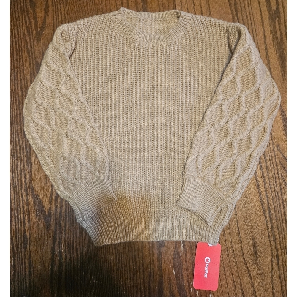 NEW Children's Unisex Pullover Cable Knit Sleeves Sweater